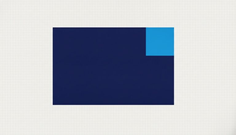 A large plain rectangle with a smaller bright rectangle covering only one of its corners