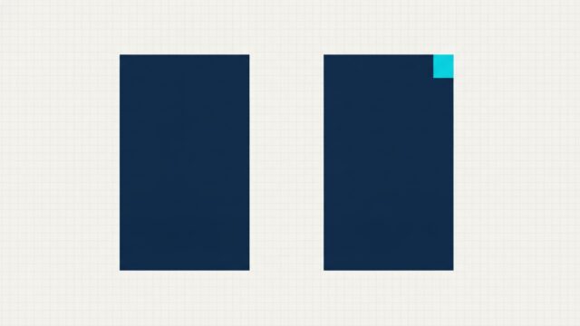 Two almost identical shapes side by side, one carrying a single small notch the other lacks