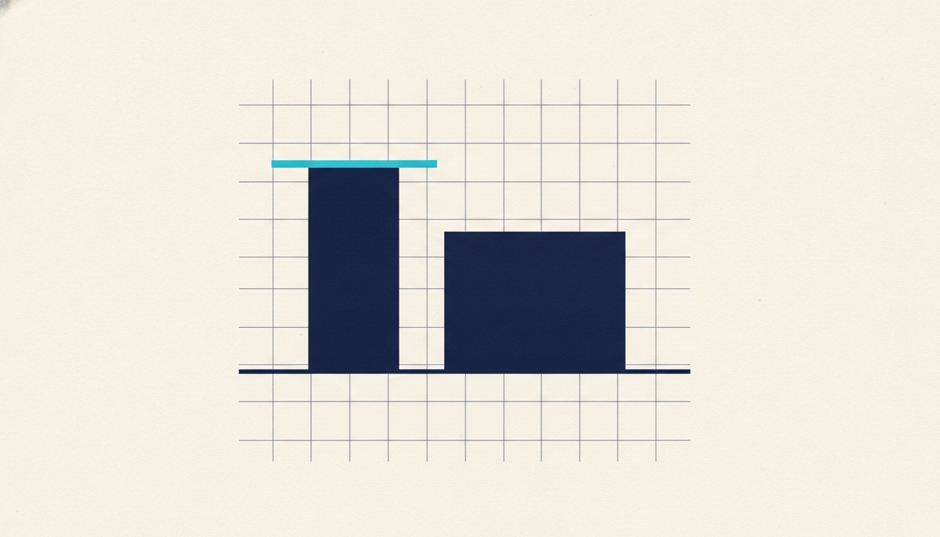 Two rectangles of equal area but very different proportions, one tall and narrow, one short and wide